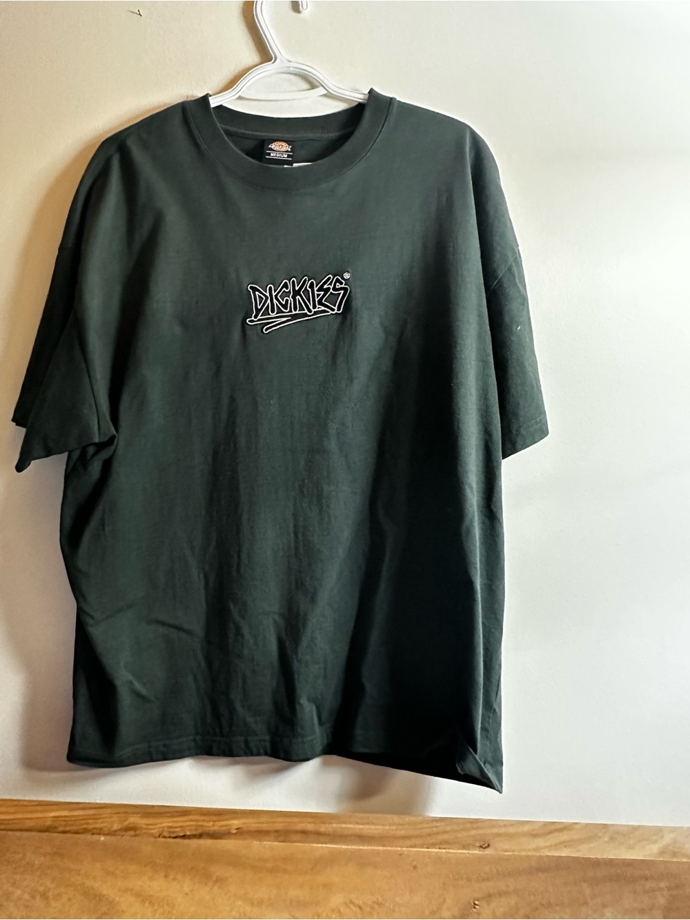 Dickies Men's Forest Green Script Logo Tee